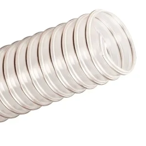 Transparent Dust Collection Polyurethane Ventilation Flexible Duct PU Pipes Extraction Woodworking Hose