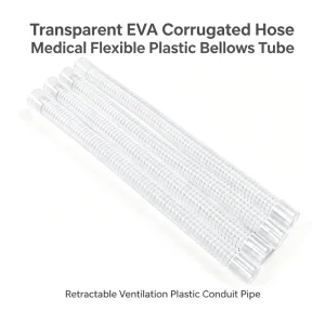 Transparent EVA Corrugated Hose Medical Flexible Plastic Bellows Tube Retractable Ventilation Plastic Conduit Pipe