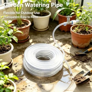 Transparent Flexible PVC Water Hose ID 11-13mm Clear Plastic Drinking Water Tubing for Liquid Transfer & Water Supply System