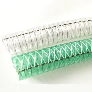 Transparent High Pressure Flexible Spiral PVC Steel Wire Reinforced Industrial Use Hose 2.0 In. Diameter