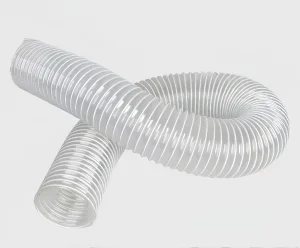 Transparent High Pressure PVC Flexible Air Duct Reinforced Spiral Hose 100m 6mm for Dust Extraction Ventilation