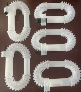 Transparent PE Tube Bellows 38mm Spout Corrugated Hose 39cm Length 1mm Thickness for Motorcycle Oil Tank