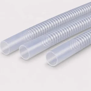Transparent PFA Corrugated Tube High Temperature Chemical Resistant Perfluoroalkoxy Corrugated Hose for Chemical Pipeline