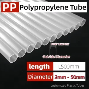 Transparent PP Polypropylene Tube High Quality Durable Resistant Polypropylene Plastic Tubing Small Plastic Pipe clear Tubes