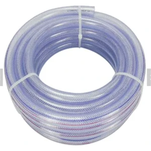 Transparent PVC Braided Reinforced Hose Flexible Fiber Water High Pressure Clear Plastic Garden Hose Food Grade Temperature