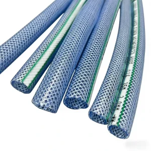 Transparent PVC Fiber Braided High Pressure Resistant Eco Friendly Durable Anti Corrosion Flexible Irrigation Garden Hose