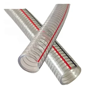Transparent PVC Flexible Steel Wire Vacuum Hose 2-12 Mm 100 Meters Food Grade Durable Suitable for Air Water and Liquids