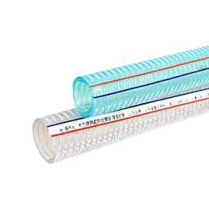 Transparent PVC Steel Wire Hose Reinforced Suction Hose for Water Discharge Spring PVC Hose