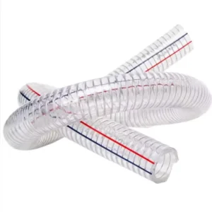 Transparent PVC Wire Helix Heat Resistant Food Grade Flexible Drainage Discharge Hose 100m Anti Abrasion Suction Cutting