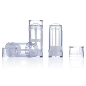 Transparent Plastic Empty Deodorant Tube 15g 30g Easy Open End for Cosmetic Packaging
