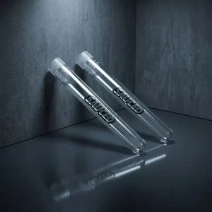 Transparent Plastic Tubes with Wooden Cork Stoppers for Natural Products