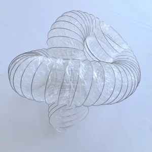 Transparent or Black Customized PET Flexible Duct Hose Pipe for Dining Applications