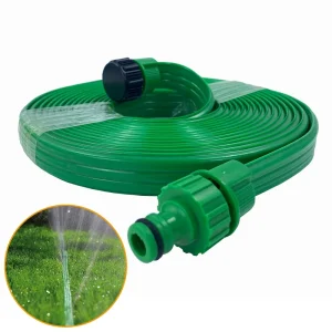 3 Tube Flat Collapsible PVC Plastic Garden Sprinkler Soaker Hose with Anti Abrasion & UV Protection