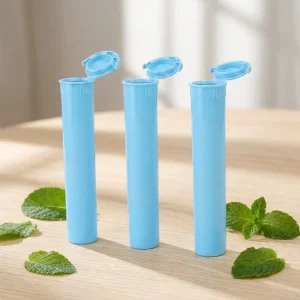 Tubes 98mm 116mm Child Resistant Black White Clear Custom Colors Plastic Tubes Pop Top Tubes with Pop Tops