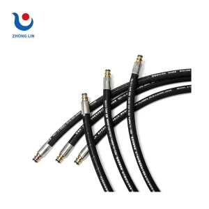 Two Layer High Pressure Steel Wire Braided Chemical Resistant Corrosion Resistant Flange Connectivity Rubber Hose