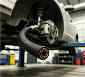 Two-Layer Steel Wire Braided Tensile Strength Flexibility Auto Brake Parts Hydraulic Oil Pipe Rubber Hose