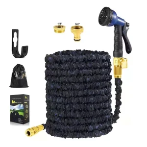 UK Hot Water Hose Flexible With 8 Function Spray Nozzle Anti leakage Expandable Garden Hose