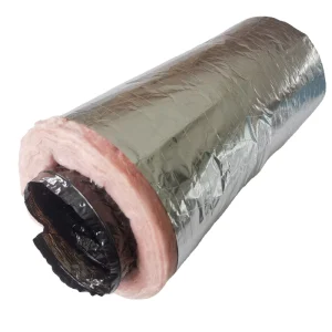 UL181 R6 R8 Duct Insulated Flexible Air Duct Hose Fiberglass Aluminum Foil Insulation Duct 25ft
