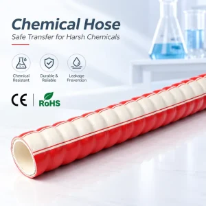 UPE-lined Chemical Hose Resistant to Strong Acids and Alkalis Suitable for Solvent Extraction Dispensing Flanges Are Available
