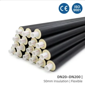 Underground Directly Buried PPR PERT Composite Plastic Thermal Insulation Pre Insulated Pipes for Hot or Chilled Water