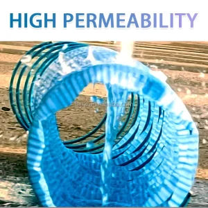Underground Drainage Rainwater Down Diameter D50mm 300mm Flexible Penetrated Water Filter Pipe Flexible Soft Permeable Hose