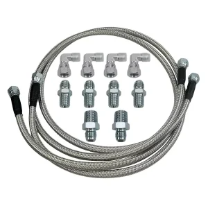 Universal AN6 Hose Compatible GM Ford Chevy 6AN PTFE Braided Oil Fuel Line Stainless Steel Transmission Cooler Hose