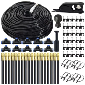Universal Adjustable PE Sprinkler Set 8/12MM Irrigation Cooling Humidification Spray Automatic Watering Device for Farm Use