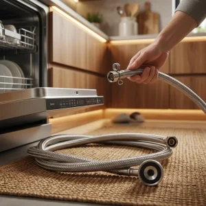 Universal Dishwasher Installation Kit with Water Inlet Hose and Brass Fittings Kitchen Appliance Supply Line Setup