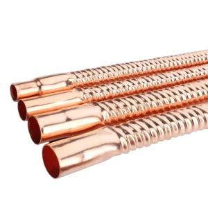 Universal Fit Pure Copper Corrugated Pipe for HVAC and Refrigeration Low Pressure Welded Connecting Pipe