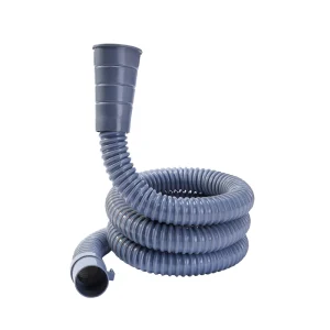 Universal Flexible Gray Plastic Corrugated Drain Hose for Washing Machine Leak Proof Extendable Laundry Drain Pipe Replacement