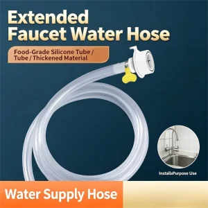 Universal PVC Faucet Extension Hose Wear Resistant Eco Friendly Water Tubing With Connector Fittings for Household Water Supply