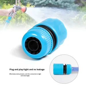Universal Plastic 1/2” Garden Water Hose Connector Fast Connect Fittings Pipe Joint Coupling for Garden Watering and Car Washing