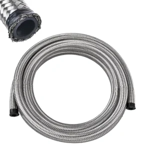 Universal Stainless Steel Braided Hose CPE Rubber Fuel Oil Gas Cooler Pipe AN4 AN20 for Automotive Pipeline