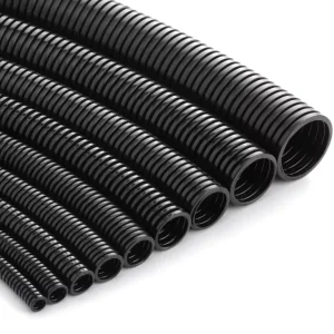 Unsplit Flexible Nylon Corrugated Conduit Pipes Fire Resistant Corrugated Hose for Cable Protection and Convoluted Tubing