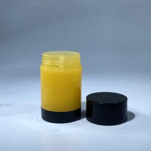 Use Sunscreen PP Plastic Empty Round Twist-up Tubes Personal Care Packaging Cosmetics Custom 20g Yellow&black Deodorant