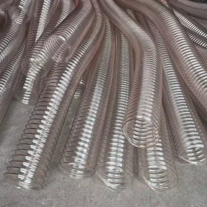 Vacuum Tube PU Flexible Duct Hose Reinforced with Steel Wire for Industrial Dust Extraction and Air Suction Systems