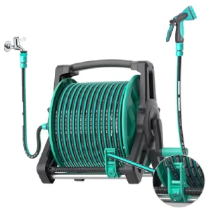 Versatile High Quality PVC Hose Reel Cart with Space Saving Storage Design for Connector Accessories