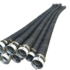 WP 150 PSI 10 Inch 12 Meter Flexible Corrugated Rubber Suction Hose with Flange