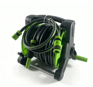 Wall Mountable PVC Retractable Garden Hose Reel Cart Set Anti-Abrasion Anti-Corrosion 12mm Plastic Watering Function Included