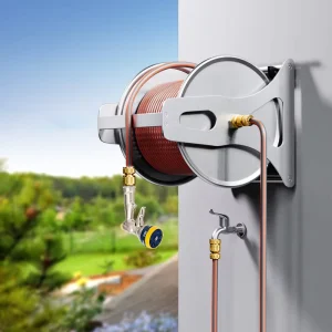 Wall Mounted Automatic Hose and Reel Flexibility Irrigation System High Pressure Washer Water Retractable Garden Hose Reel