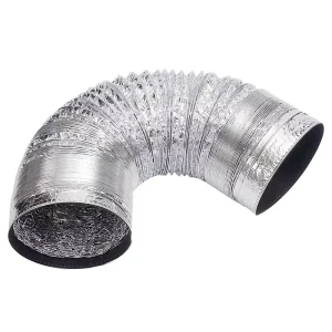 Wall-mounted Exhaust Fan Duct Reinforced Aluminium Foil Flame Resistant Heat Resistant Flexible Smoke Duct Hose for Ventilation