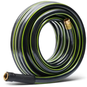Water Hose 3/4 In. X 25 Ft. Heavy Duty Lightweight PVC UV Protection Flexible No Kink Leakproof Male/Female Car Washing