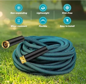 Water Hose Ultra Lightweight Kink-Free Sturdy Flexible Abrasion Resistant Hose For Yard Lawn Outdoor Marine And Camper