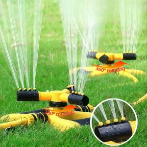 Water-Saving Vortex Irrigation Sprinkler, 360° Auto Rotating Wide Range Water Sprayer Nozzle for Farm Lawn Garden & Nursery