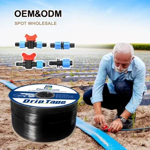 Watering Irrigation Drip Tape 0.4mm Agriculture Drip Irrigation Tape Flat Water Drip Tape 16mm for Farm Irrigation System Peru