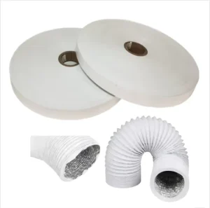 Waterproof Heat Resistant Double Sided Acrylic Adhesive White PVC Packing Tape for Aluminum Foil Flexible Ducts