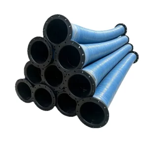 Wear Resistance Flexible Large Diameter Water Suction Discharge Rubber Hose Flange Cutting Customizable Length Customized Color