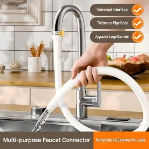 Wear Resistant Flexible Drain Pipe Extension Hose Thickened Plastic Water Hose for Household Tap Water Drainage Extendable