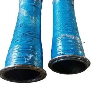 Wear Resistant Flexible Large Diameter Suction and Discharge Steel Wire Braided Rubber Hoses with Flange and Cutting Service