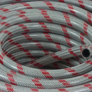 Weave Hose High Pressure Washing Spray Hose Silver White with Red Line Pipe Flexible Hose